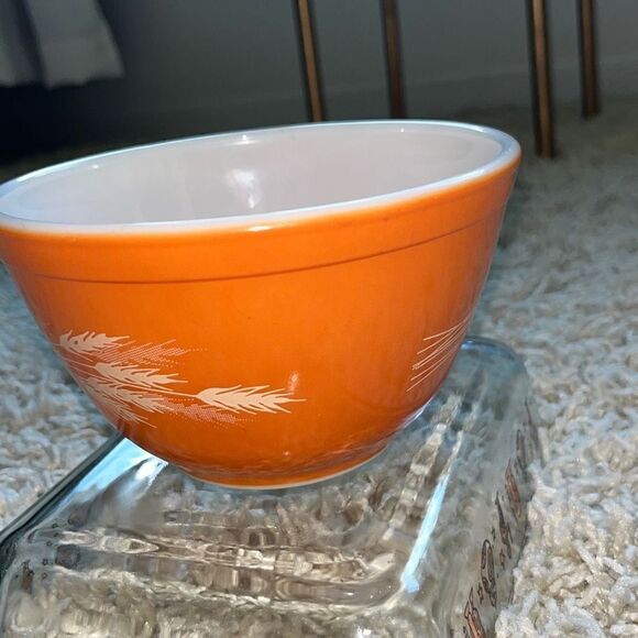 Pyrex Autumn Harvest Wheat Mixing Bowl #401 Vintage 75ML - Picture 4 of 11